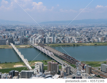 大阪市從天空花園淀川 大阪市從天空花園淀川 43571345