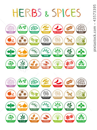 Herbs and spices icons Herbs and spices icons 43573395