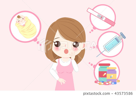 woman with infertility concept 43573586