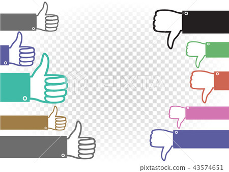 like and dislike battle illustration 43574651