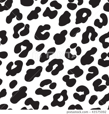 Leopard print black and white seamless pattern Vector Image