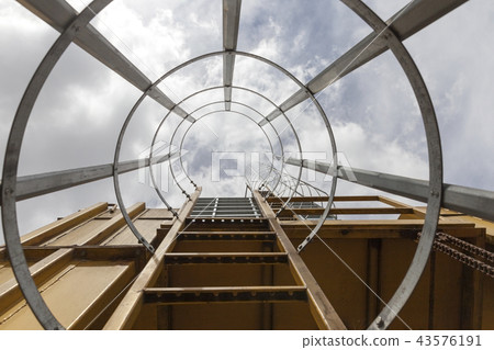 protected metal ladder protected metal ladder 43576191