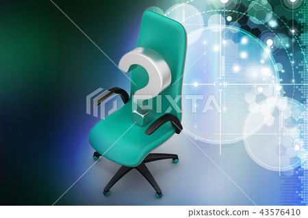 an empty chair with  question mark 43576410