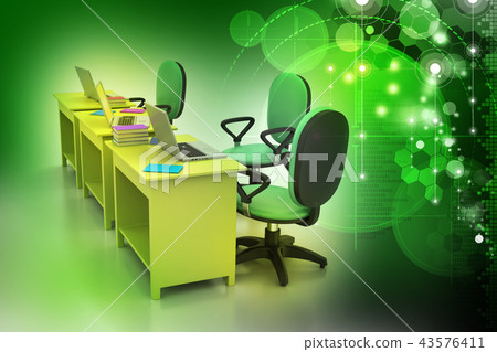 workplace with computer 43576411