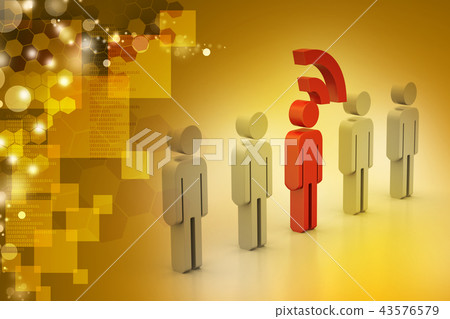 3d people with rss symbol 3d people with rss symbol 43576579