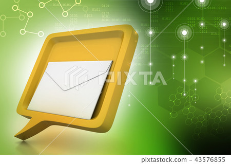 Speech bubble with mail Speech bubble with mail 43576855