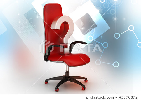 an empty chair with  question mark 43576872