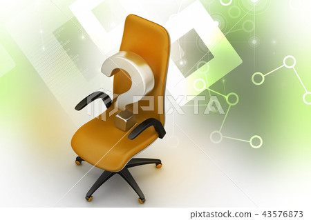 an empty chair with  question mark 43576873