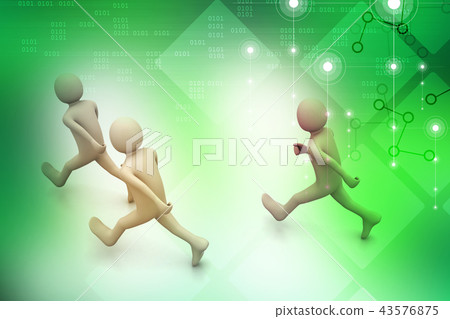 Business people walking 43576875