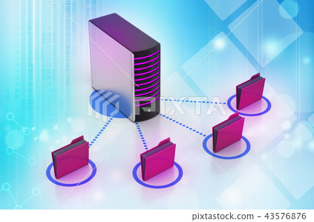 Server with file folder Server with file folder 43576876