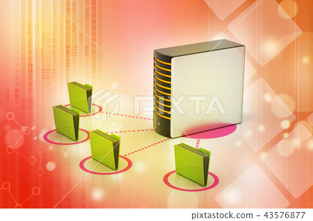 Server with file folder 43576877