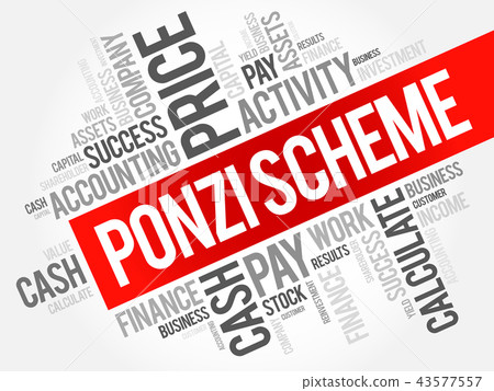 Ponzi scheme word cloud collage 43577557