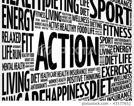 ACTION word cloud collage-插圖素材 [43577652] - PIXTA圖庫