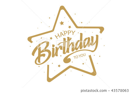 Happy Birthday Card Beautiful Greeting Banner 插圖素材 43578063 Pixta圖庫