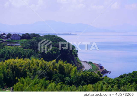 [Nagasaki Prefecture] Sea and railway 43578206