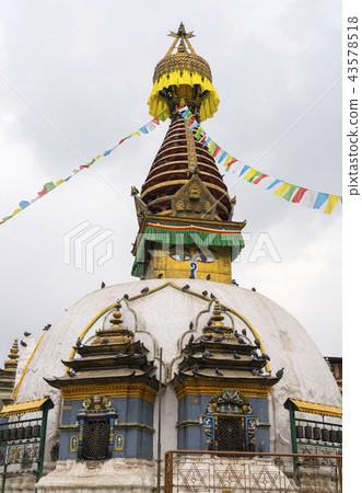 Buddhist stupa in Thamel district of Kathmandu Buddhist stupa in Thamel district of Kathmandu 43578518