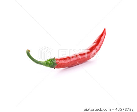 There is close-up of a red cayenne pepper. 43578782