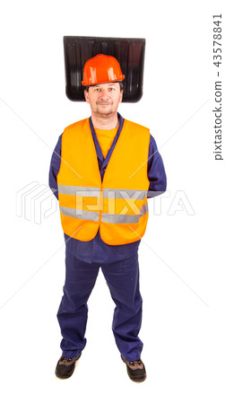 Male model as a cleaner of a street. 43578841