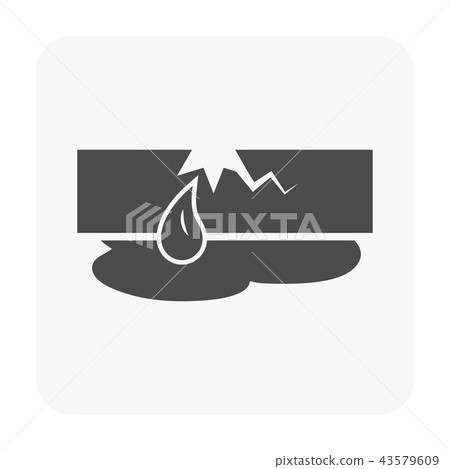 burst pipe icon 43579609