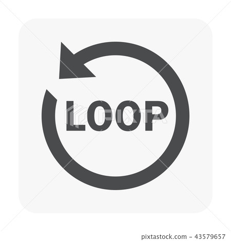 loop icon black loop icon black 43579657