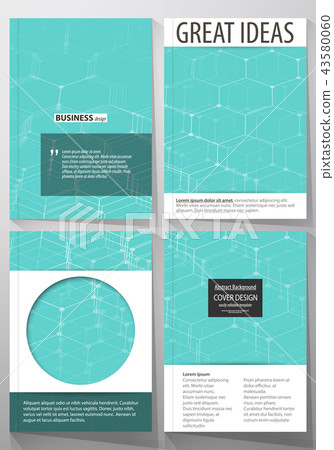 Business templates for brochure, flyer, booklet, report. Cover design template, abstract vector 43580060