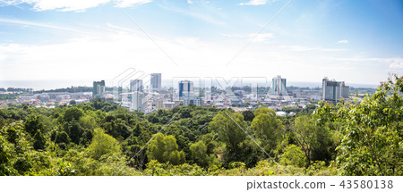 Panorama view of Miri city, Sarawak, Malaysia 43580138