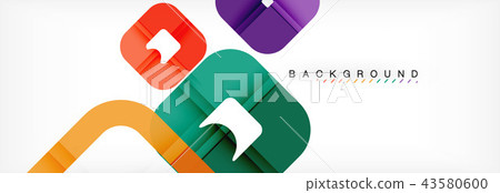 Square geometric background, multicolored template for business or technology presentation or web Square geometric background, multicolored template for business or technology presentation or web 43580600