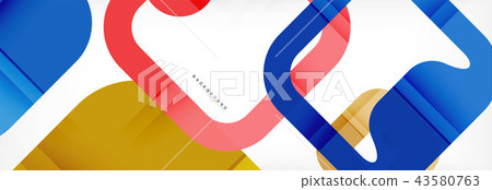 Square geometric background, multicolored template for business or technology presentation or web 43580763