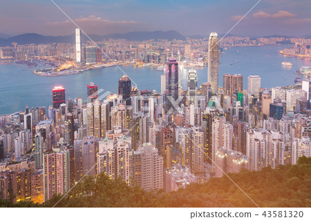 Central business downtown Hong Kong Central business downtown Hong Kong 43581320