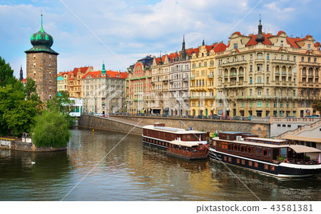 Embankment in Prague 43581381