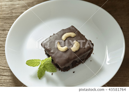 Chocolate brownie. Homemade baking. Selective 43581764