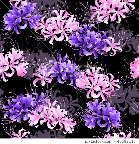 Japanese pattern, cluster amaryllis, 43582115