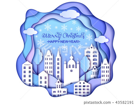Christmas and Happy New Year card 43582191
