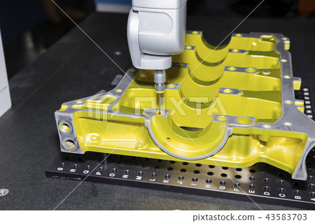 aluminum machined parts inspected dimension by CMM 43583703