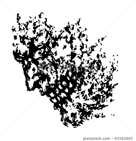 Profile face with maniacal expression. Vector 43583885