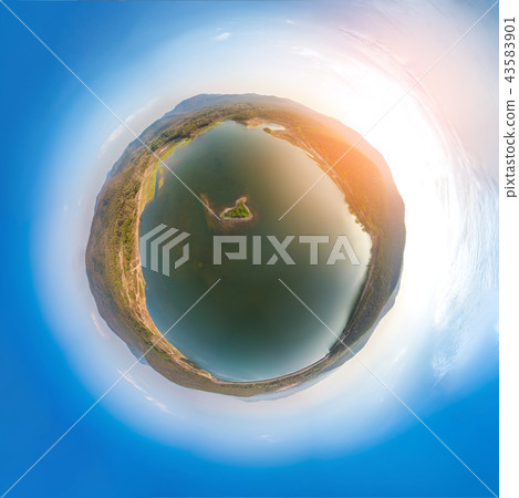 Aerial Panorama Huai Lan Reservoir of Thailand 43583901