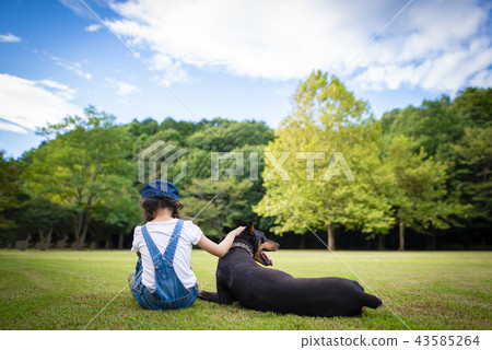 兒童和狗 43585264
