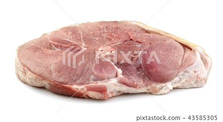 Piece of pork isolated 43585305