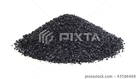 Heap of anthracite isolated Heap of anthracite isolated 43586489