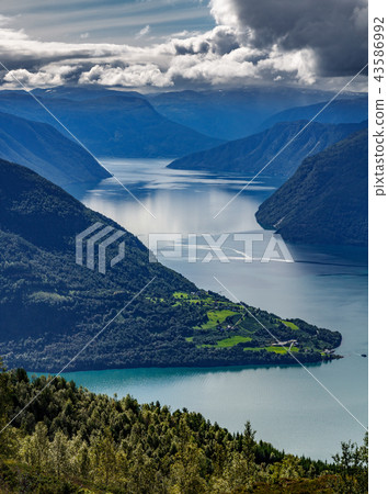 Sognefjord from molden mountain, top view, Norway 43586992