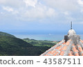 Red tiled roof and sea 43587511