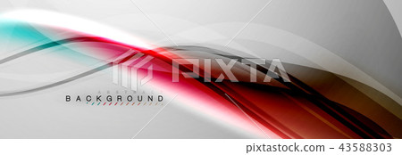 Smooth flowing wave motion concept background Smooth flowing wave motion concept background 43588303