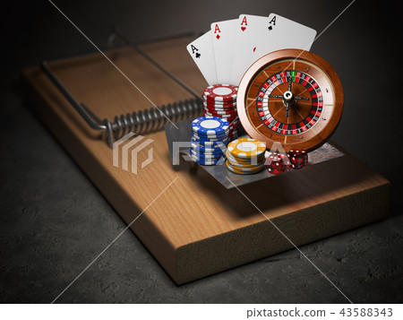 Gambling addiction concept. Mousetrap Gambling addiction concept. Mousetrap 43588343