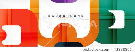 Square geometric background, multicolored template for business or technology presentation or web 43588595