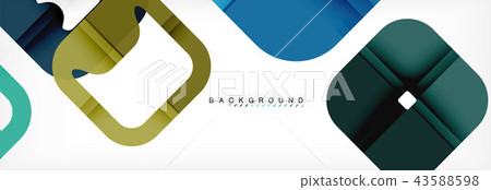 Square geometric background, multicolored template for business or technology presentation or web 43588598
