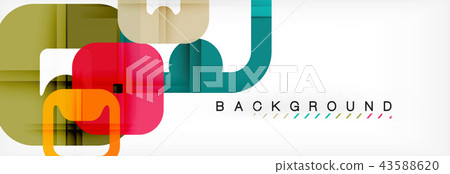 Square geometric background, multicolored template for business or technology presentation or web 43588620