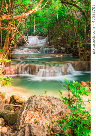 Huay Mae Kamin waterfall in Thailand 43588705