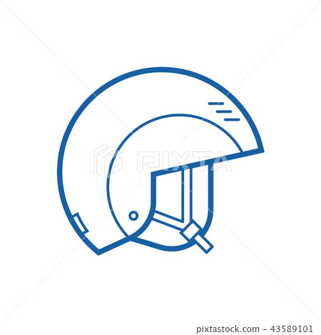 Snowboarding Helmet Vector Line Icon Snowboarding Helmet Vector Line Icon 43589101