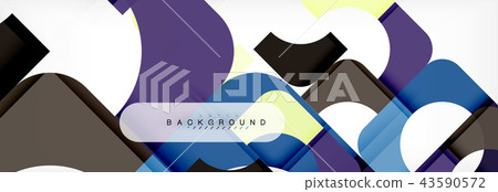 Geometric squares abstract banner. Vector illustration for business brochure or flyer, presentation 43590572