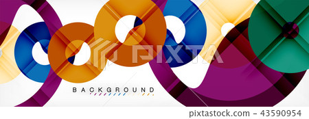 Geomtric modern backgrounds, rings abstract template 43590954